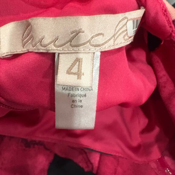 Hutch Floral Pink and Black Puff Sleeve Dress Size 4 - Picture 9 of 9